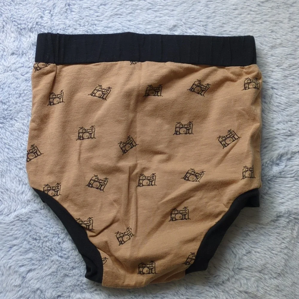 NWOT/EUC 2T Kate Quinn Little Liam Retro Ringer Bloomers Shorts Drums Red Cotton